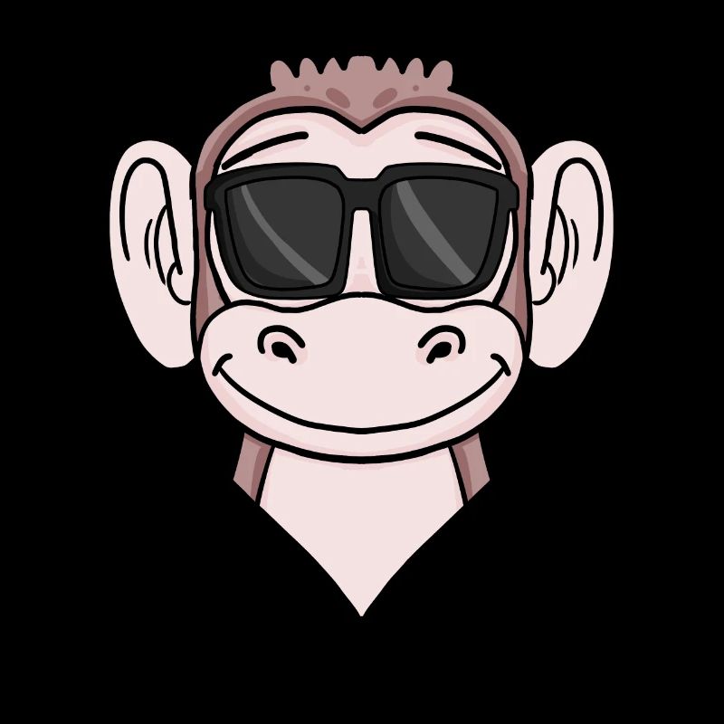 Cool monkey with sunglasses