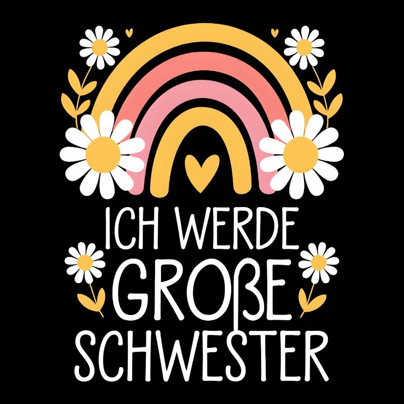 Ich Werde Große Schwester Regenbogen Boho