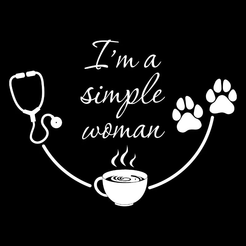 Krankenschwester Kaffeehunde Lustige Liebespfote Ich bin eine einfache Frau