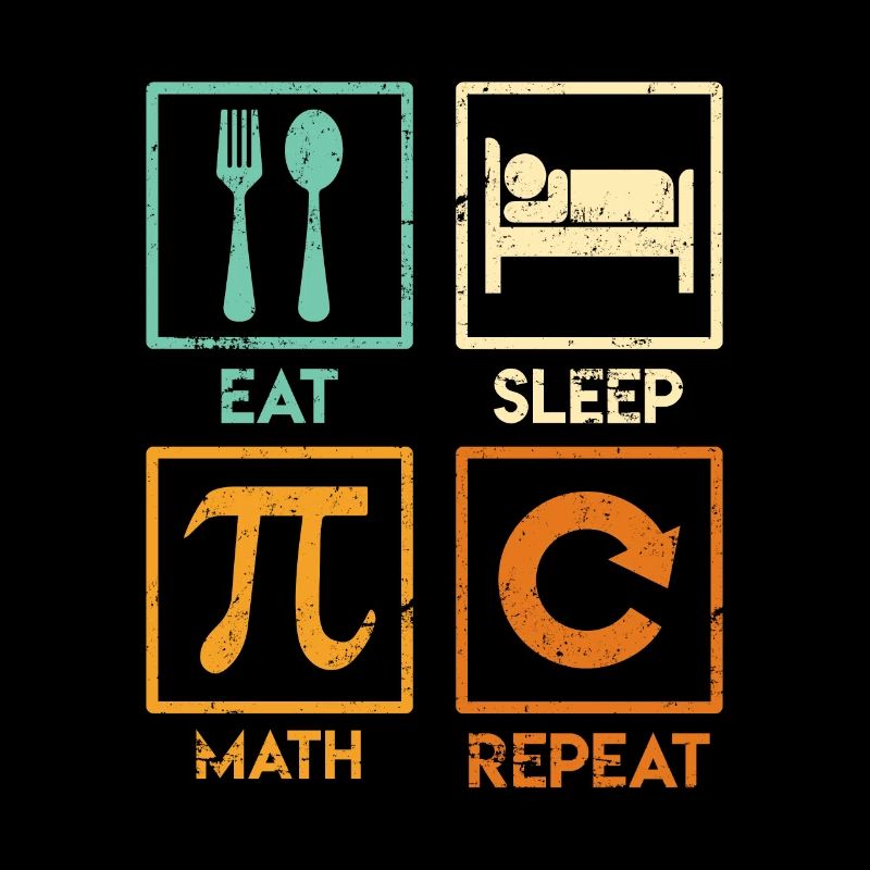 Mathematiker Spruch Eat Sleep Math Repeat