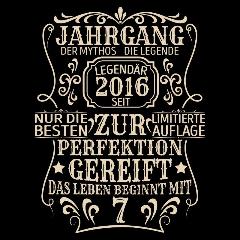 Geburtstagsgeschenk Geboren 2016 7 Jahre