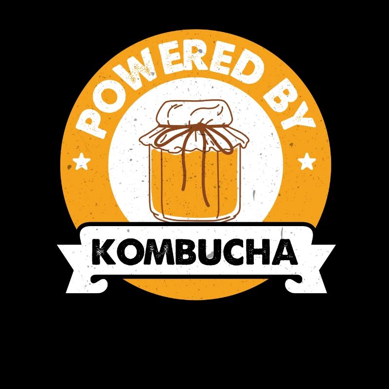Kombucha - Powered By Kombucha Scoby Tee Geschenk