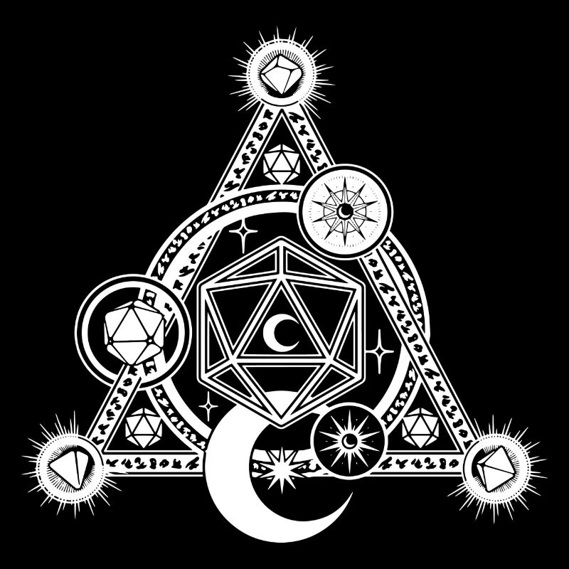 D20 Mystical Crescent Moon RPG