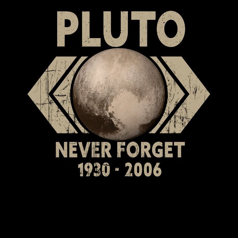 Never Forget Pluto Design Retro Style Funny Space