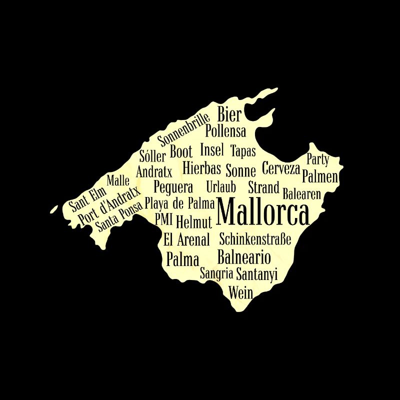 Majorque Nuage de Mots Île Vacances Soleil