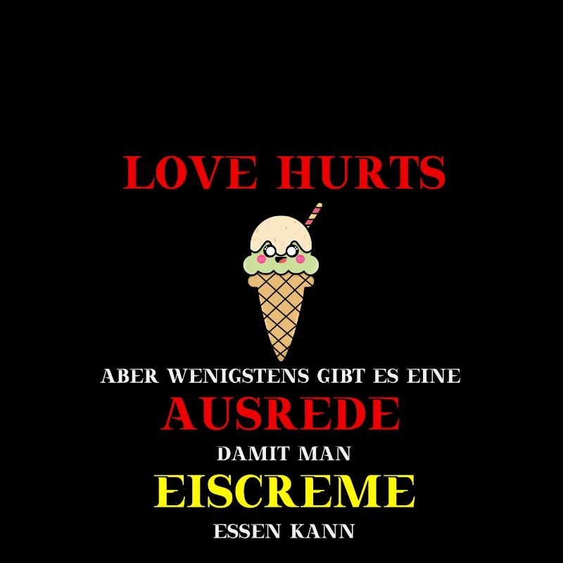 Eis Liebeskummer Eiscreme Geschenkidee lustig