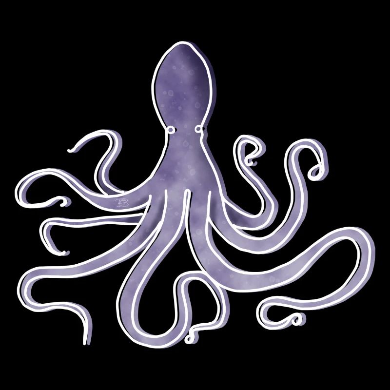 "Octopus", Boho Line Art Design, Series "Ocean"