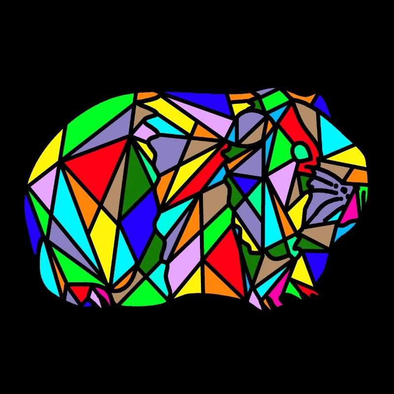 arc en ciel de cochon dinde polygone