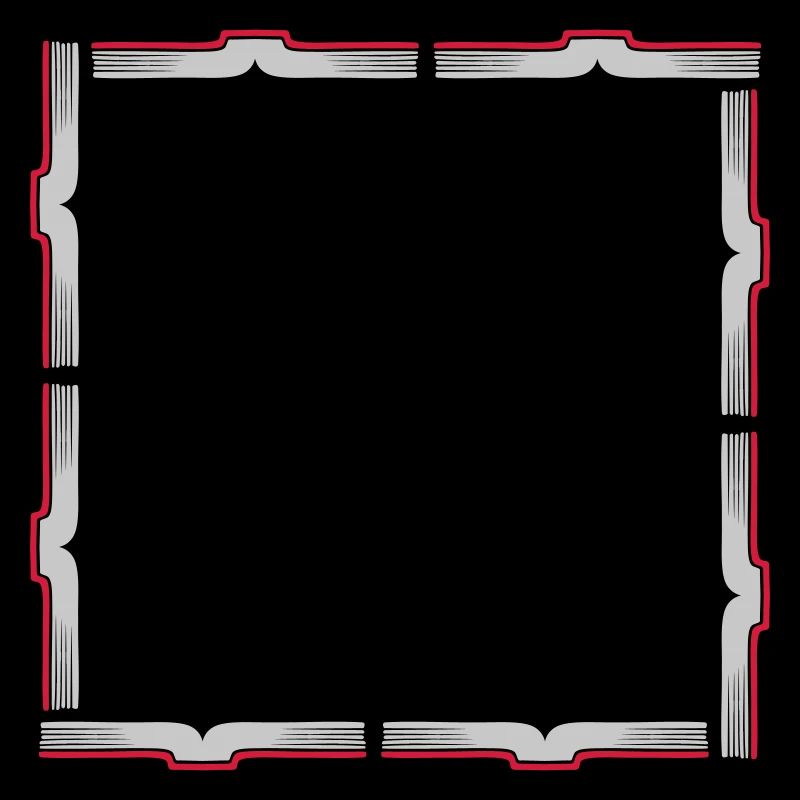 Square Frame Border Books