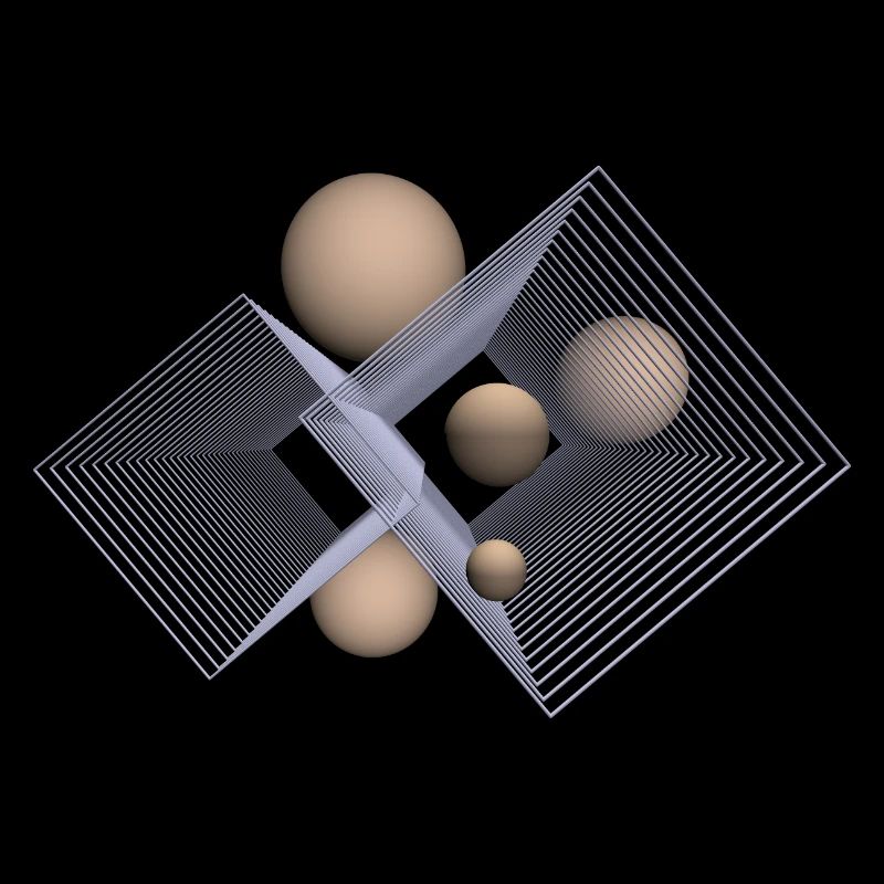 beige und 3D