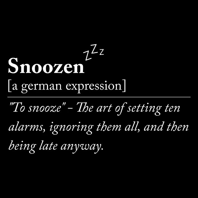 Snoozen - Funny German expression