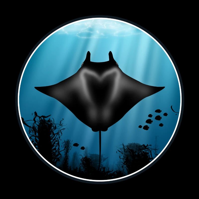 Manta rays and fish