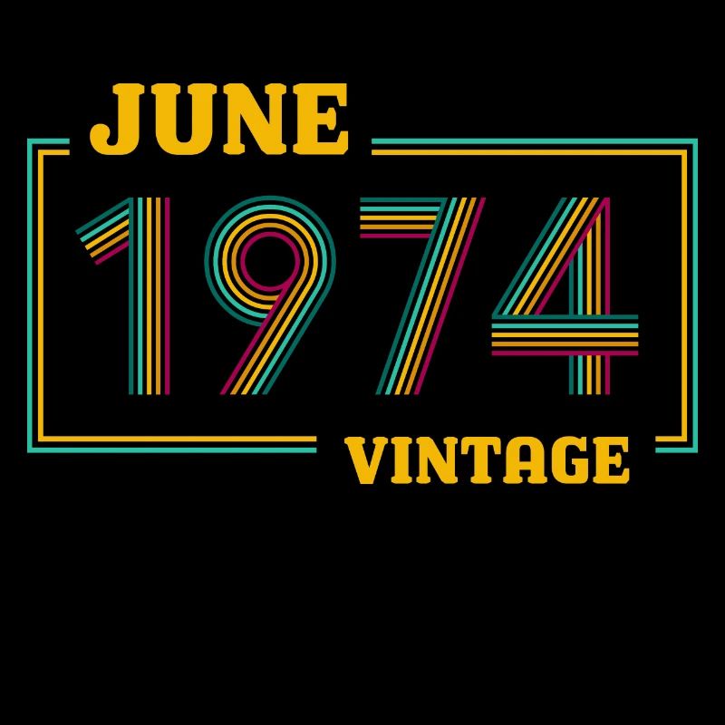 Geburtstag JUNI 1974 Vintage
