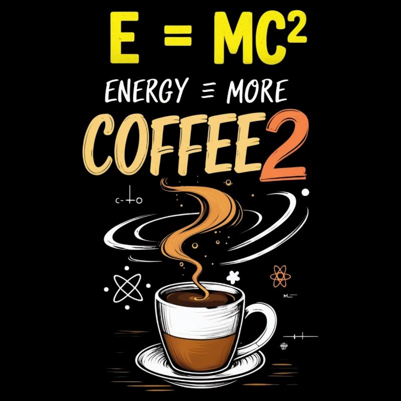 funny physics e mc2 coffee
