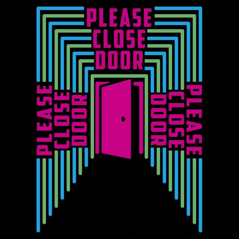 Please close the door | Colors changeable