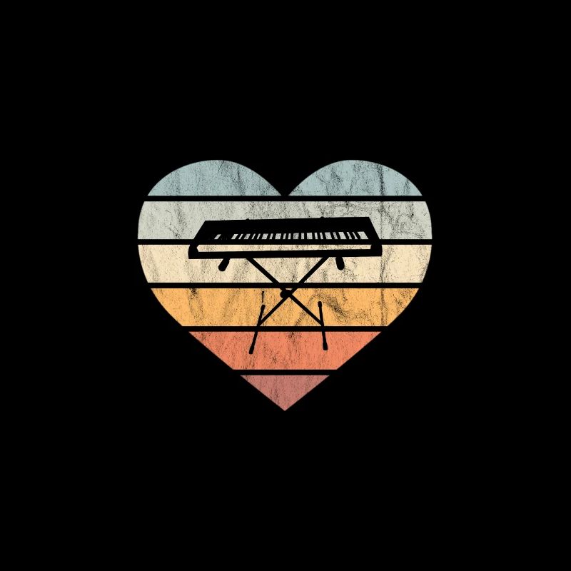 I love keyboard and synth retro heart