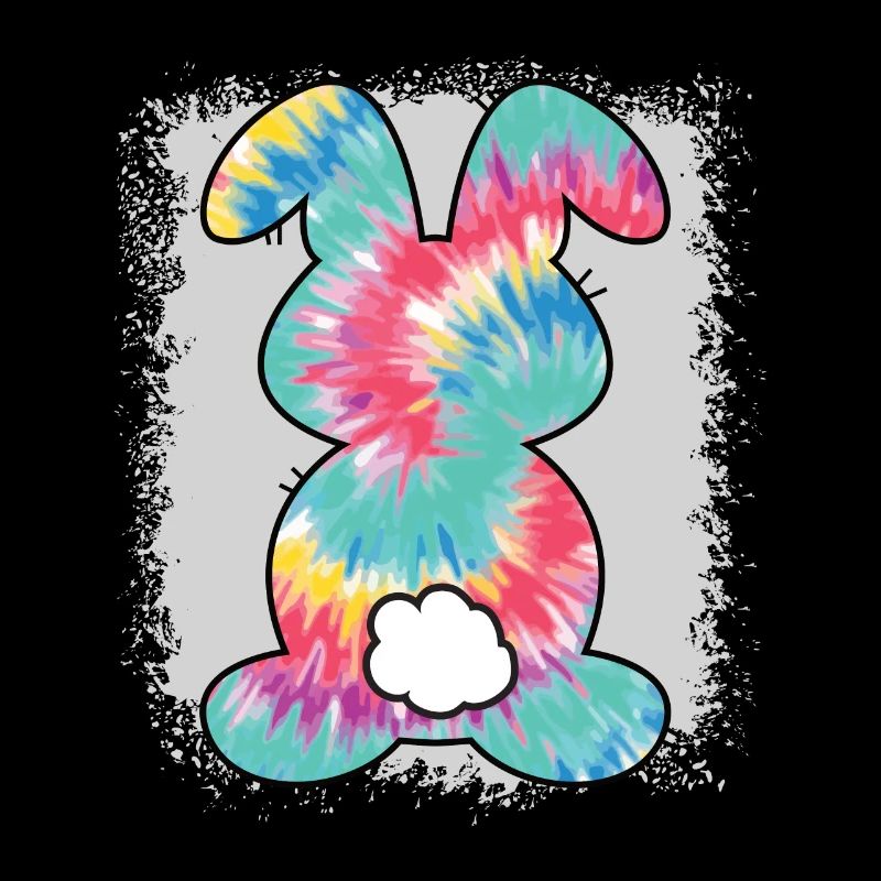 Tie Dye Rabbit Bleached Easter