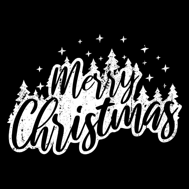 Merry Christmas Script with Trees