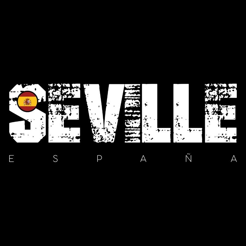 Seville Distressed Typography with Flag
