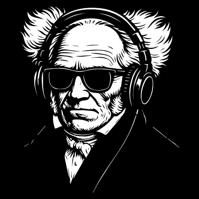 Vintage Schopenhauer German Philosopher Portrait