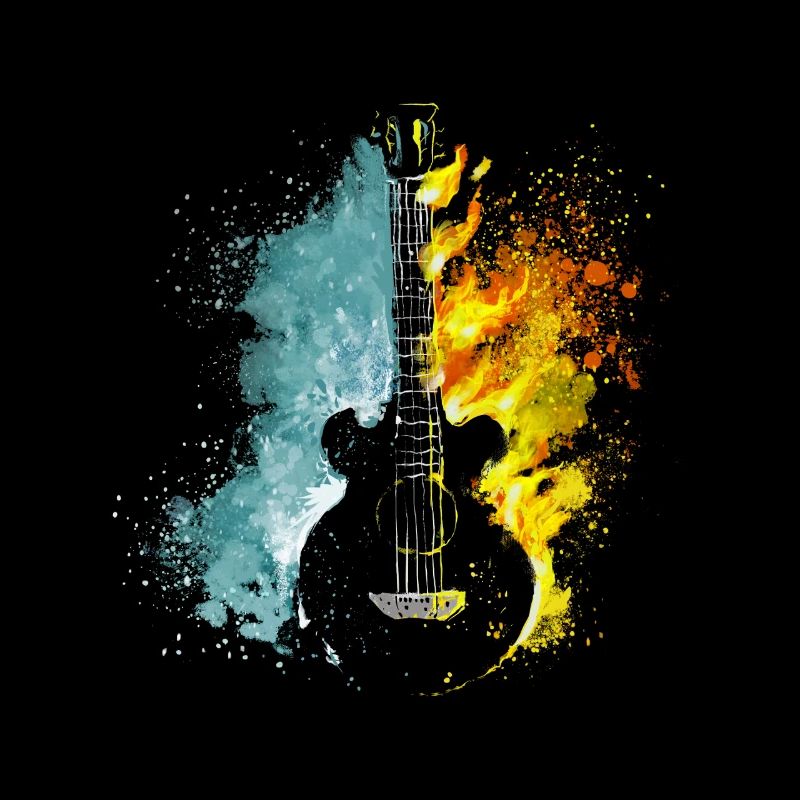 Gitarre Feuer Eis