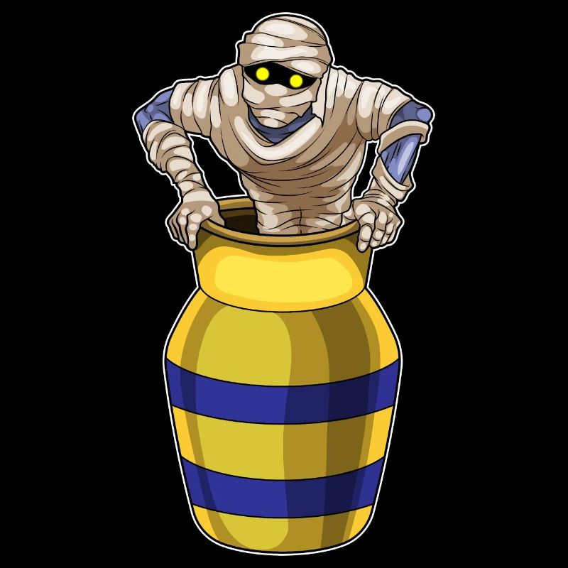 Mummy Halloween Vase