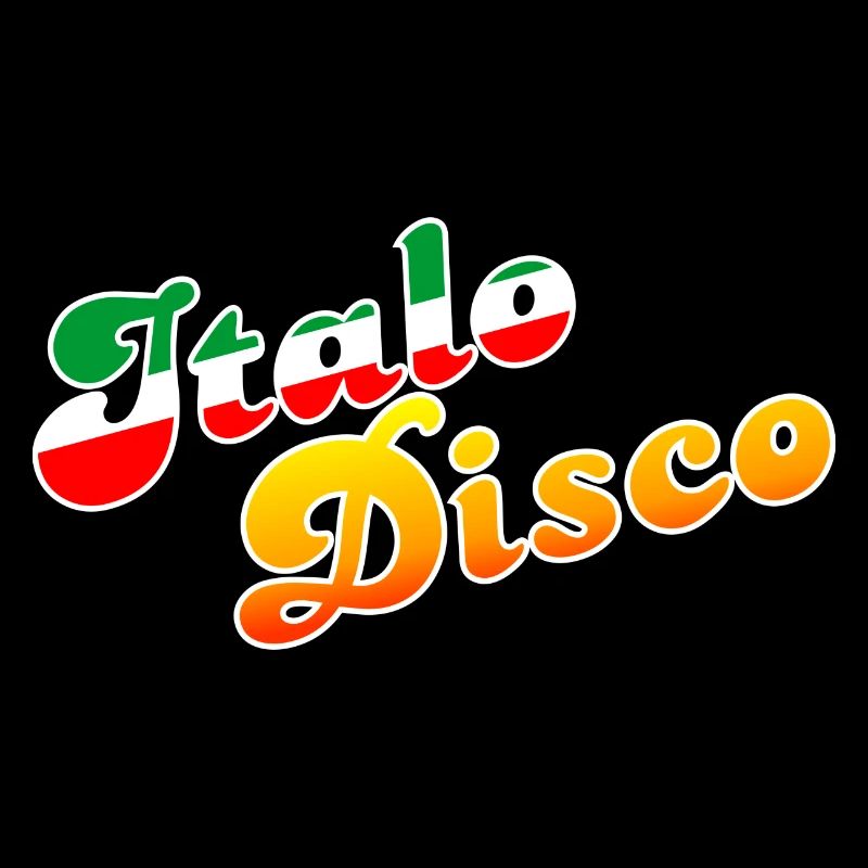 ITALO DISCO MUSIC (White on Black)