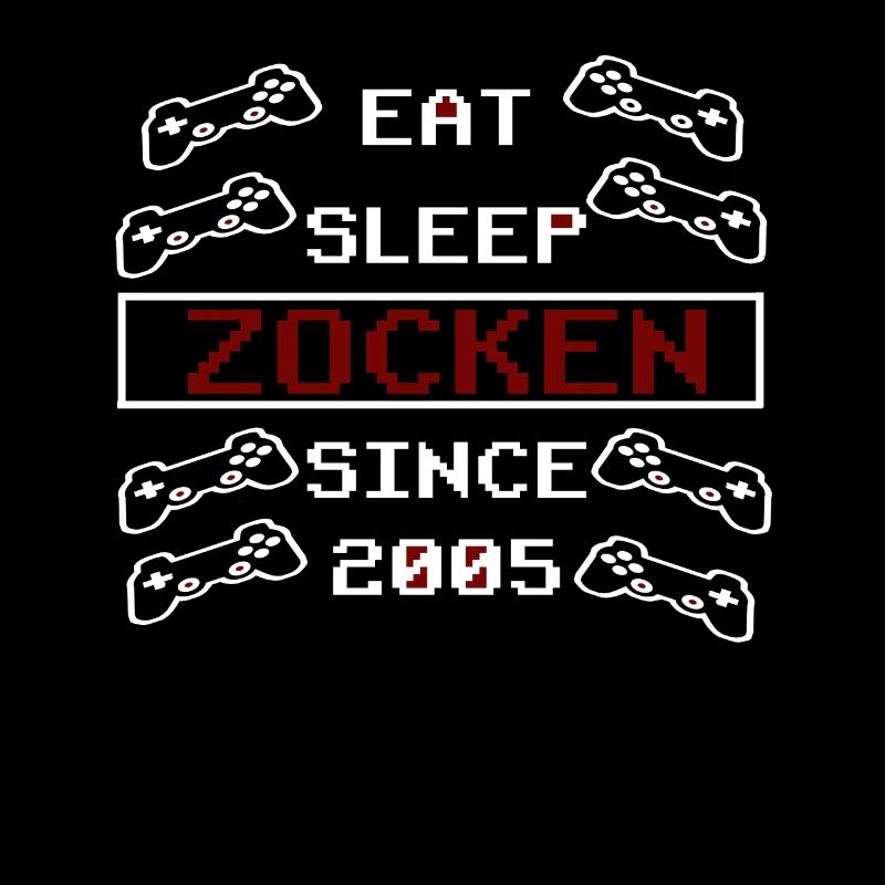 Funny Eat Sleep Zocken Since 2005 gift idea