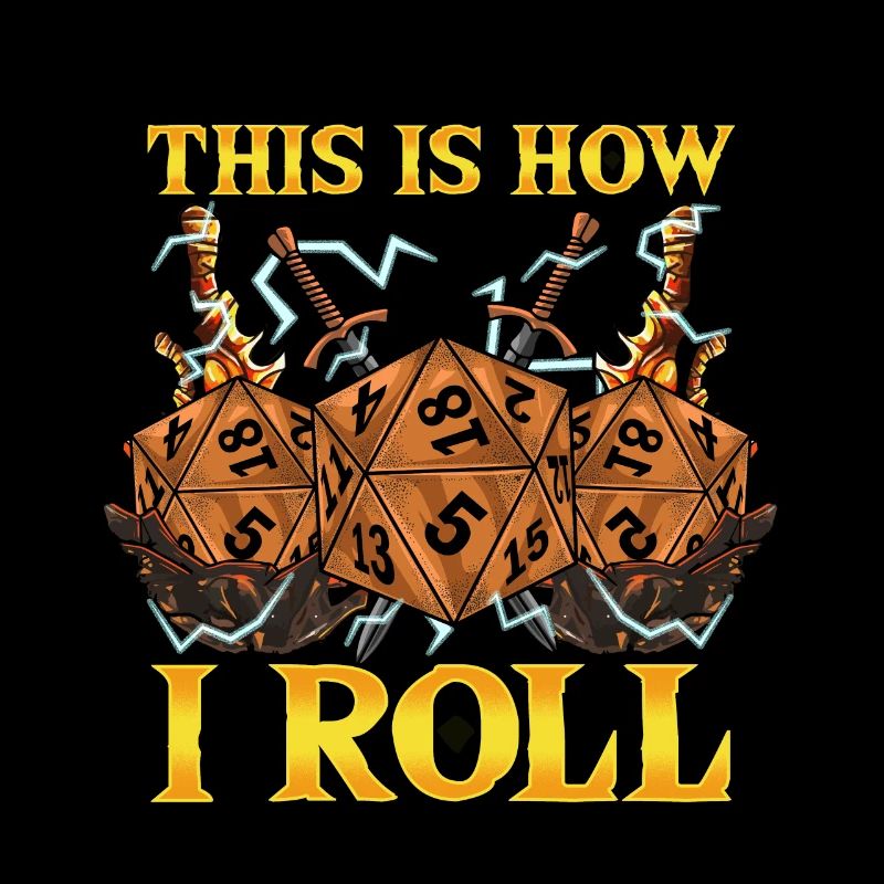 Voici comment je lance RPG Tabletop Gaming Dice Pun