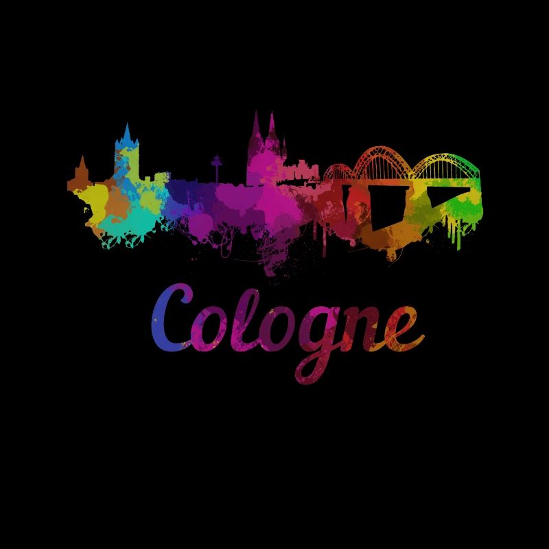 Köln Skyline bunt