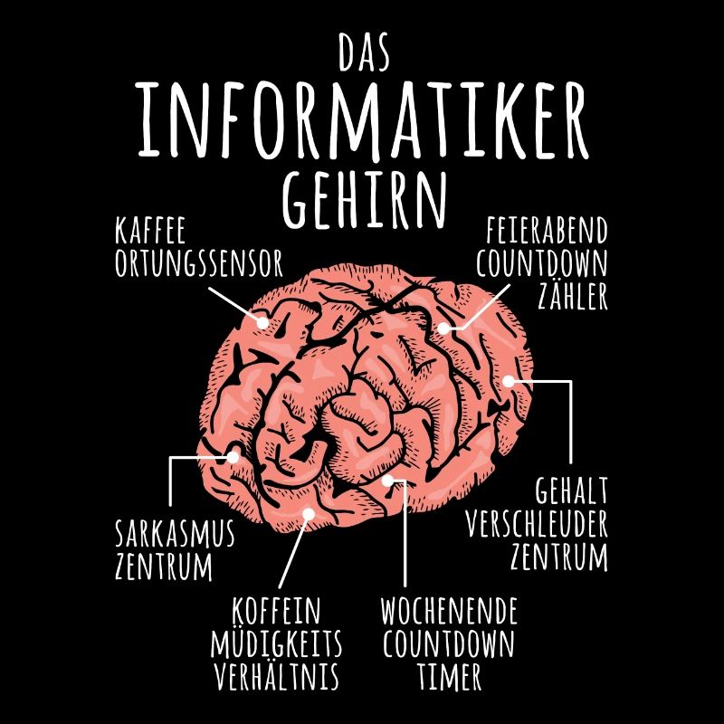 Informatiker Gehirn Programmierer Nerd IT Student