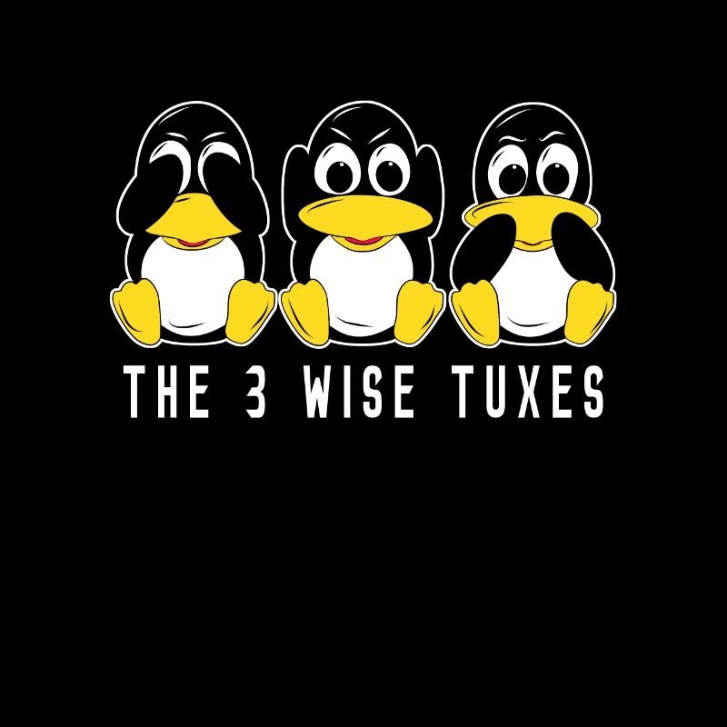 3 Linux Pinguine höre sehen sprechen Informatiker
