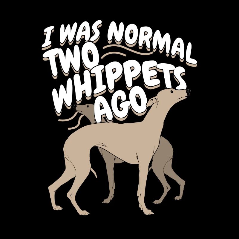 Zwei Whippets Hunde Hundehalter Geschenk