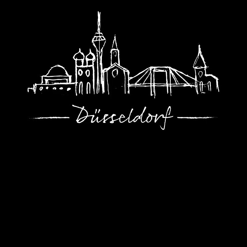 Düsseldorf Skyline Silhouette Düsseldorfer