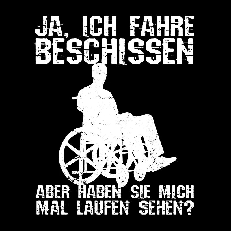 Rollstuhlfahrer Rollstuhl Spruch Geschenkidee Roll