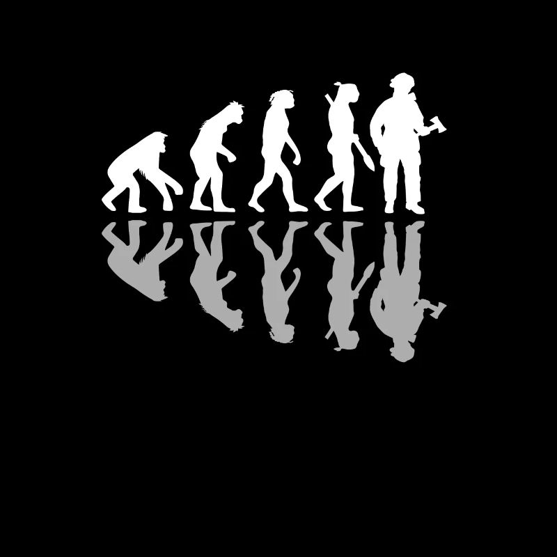 Funny Human Evolution Firefighter Firefighting