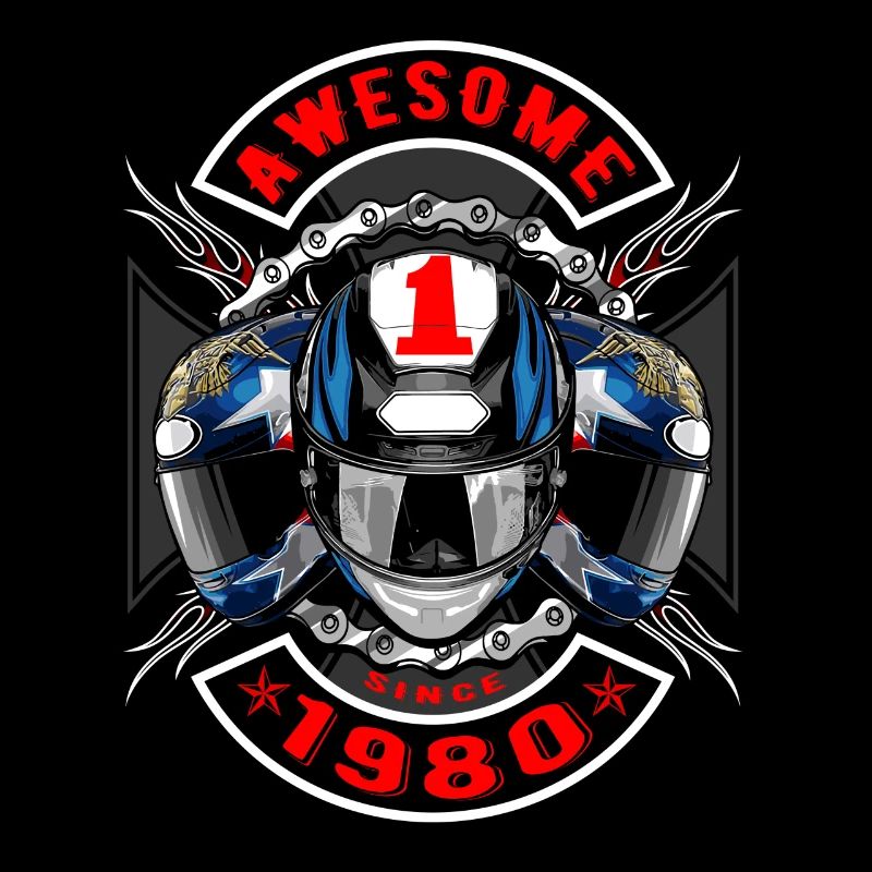 Awesome since 1980, Biker Geburtstag