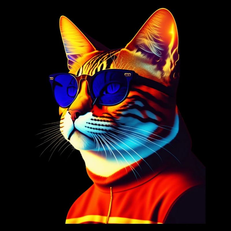 Coole Katze trägt Sonnenbrille
