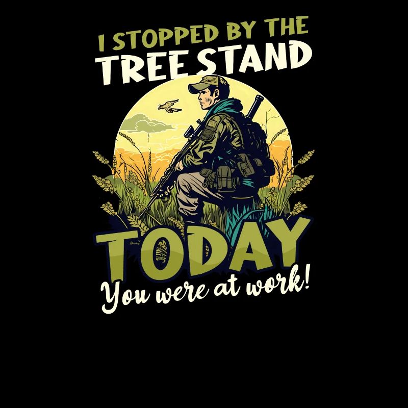 Hunter Stopped By Tree Stand