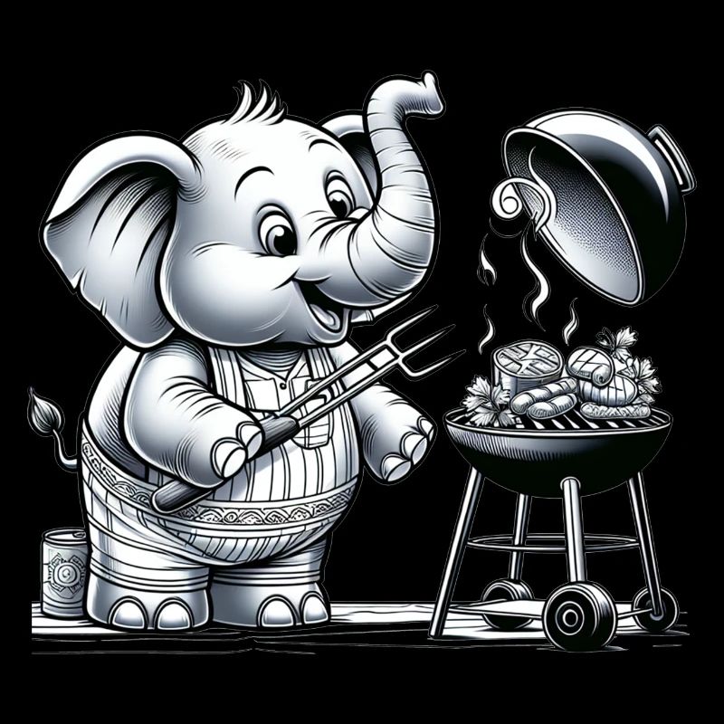 Cute BBQ Elephant