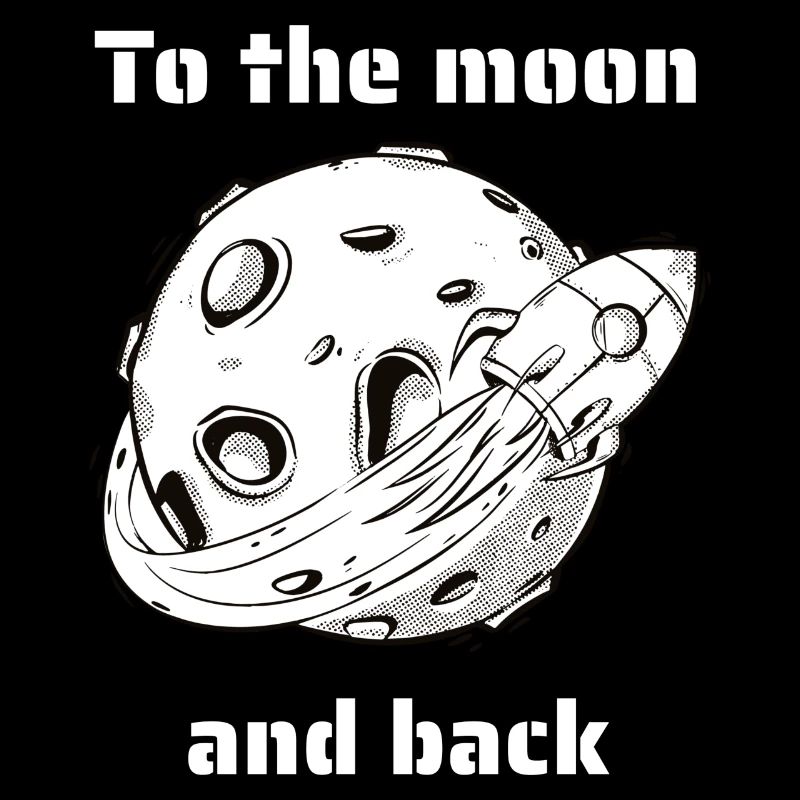 To The Moon & Back Retro Outer Space Designs