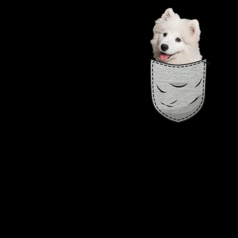 Samojede Samoyed Brust-Tasche Pocket Hundebesitzer