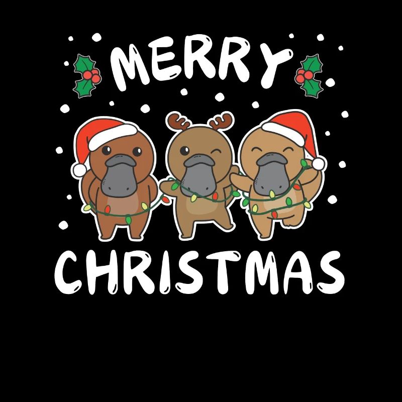 Joyeux Noël Ornithorynque mignon