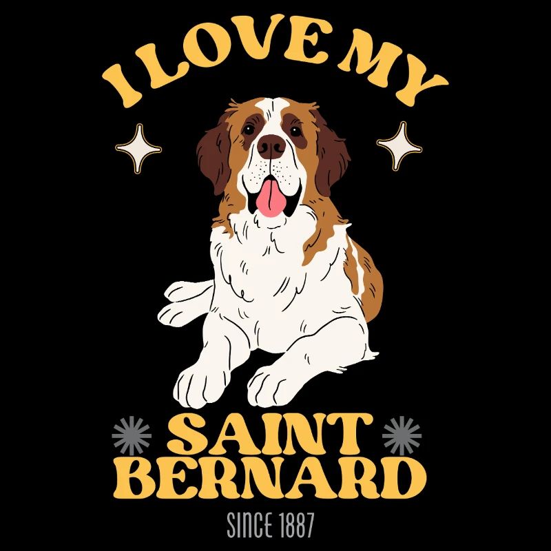 Saint-Bernard énorme chien géant race chien couché