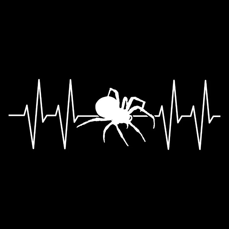 Big spider with heart line I love spiders