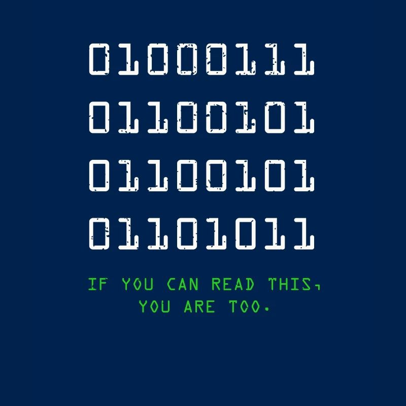 Geek Computer Nerd Binary Code IT Drôle programmeur