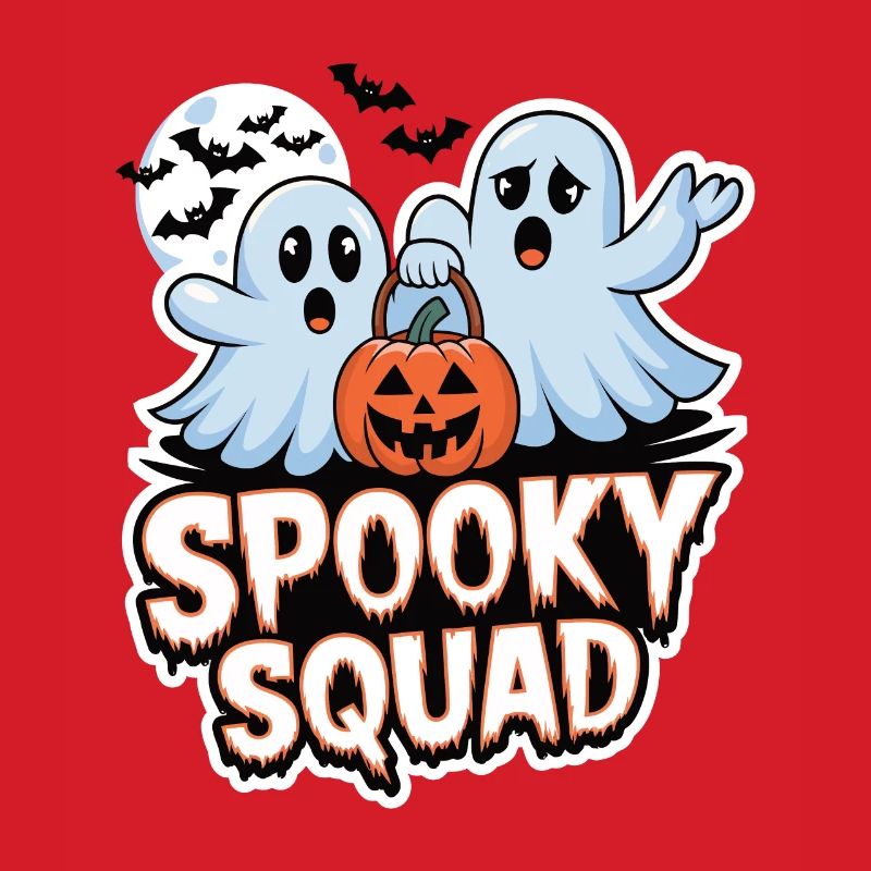 Halloween Spooky Squad Ghost with Hat