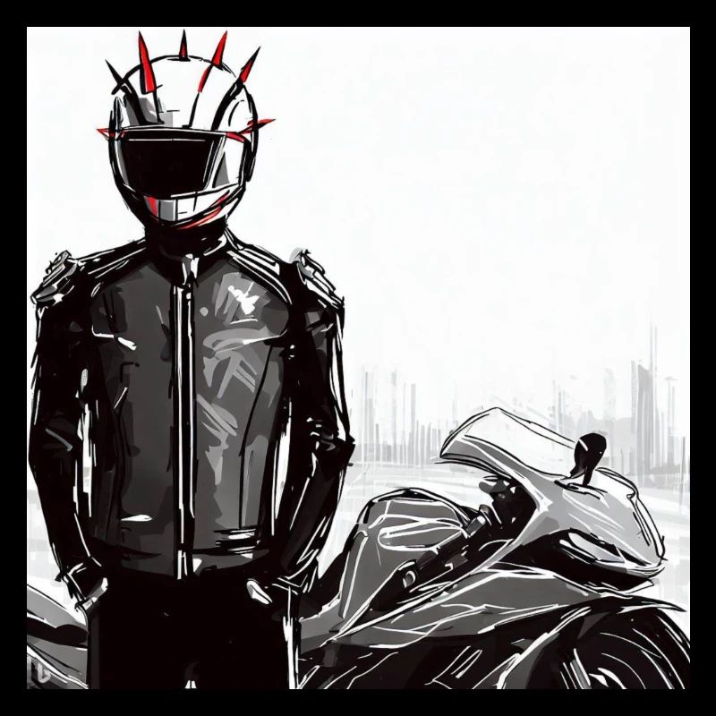 Motorrad Bleistiftzeichnung