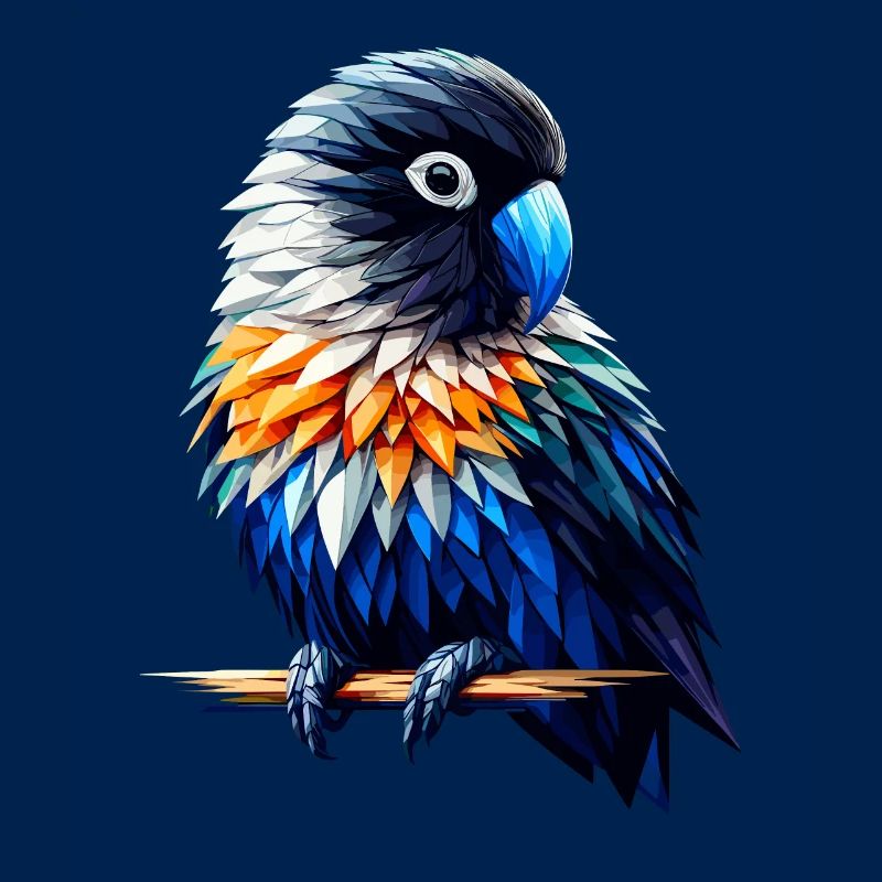 Polygon Art Inséparable Observation des oiseaux
