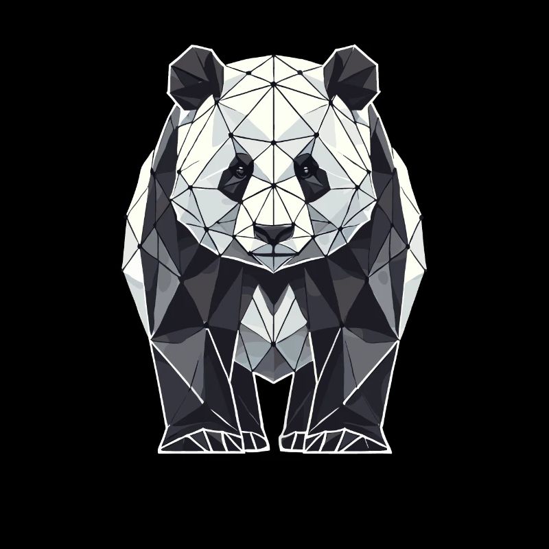 Geometric Art Panda Bear Pandas